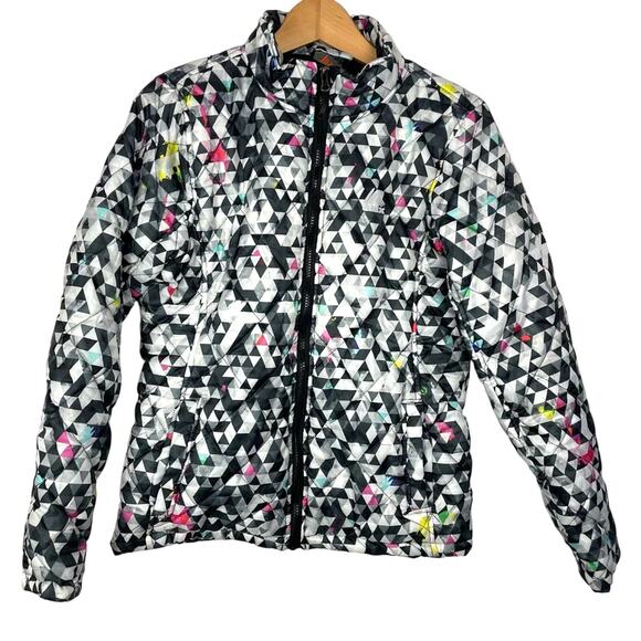 RBX | Snow Jacket Geometric Shapes Black White Snowboard Ski - Picture 1 of 10